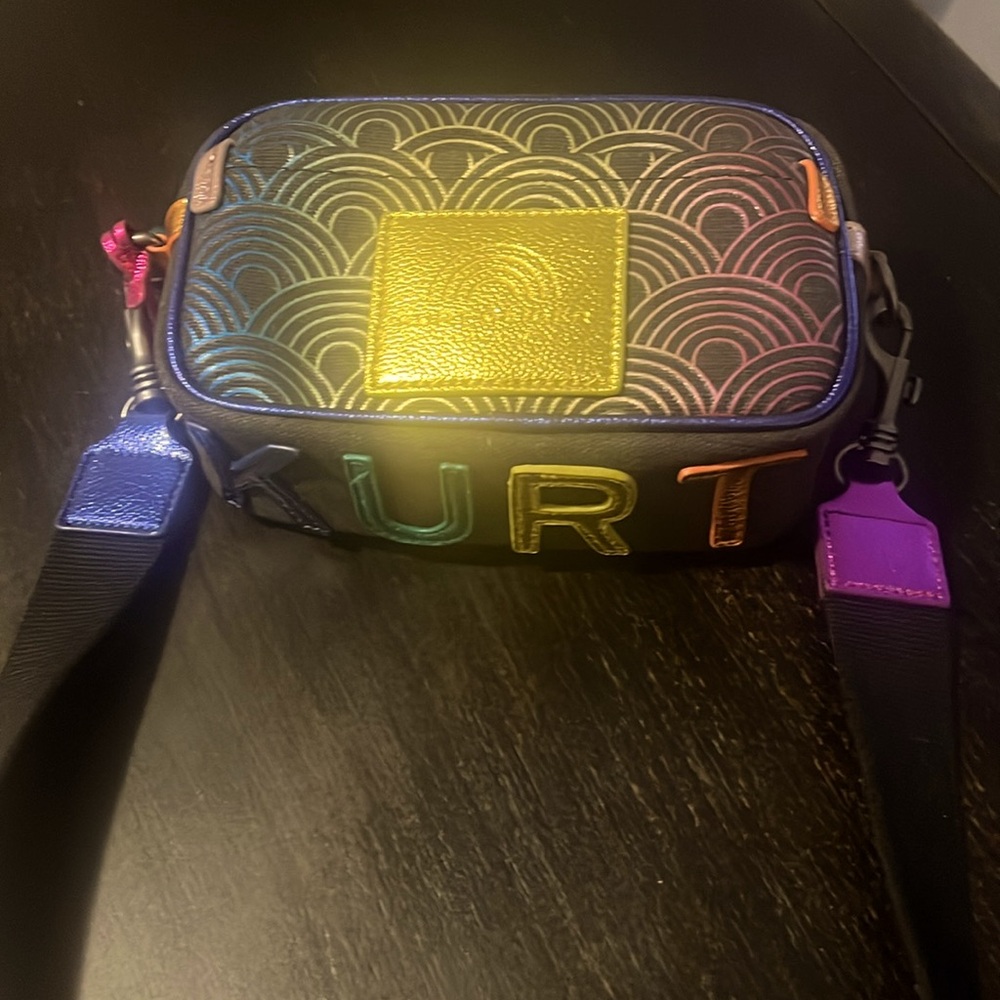 Multicolored Kurt Geiger mini handbag with adjustable strap